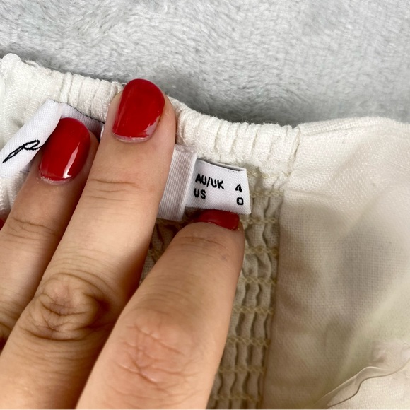 Petal and Pup Dress Women's 0 White Strapless Cut Out Midi Length Wedding - Picture 4 of 11